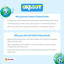 Load image into Gallery viewer, PlayShifu Globe for Kids– Orboot Earth: Interactive Kids Globe with 1000+ Facts on Animals, Places & Monuments | Tech-Powered Learning Toy & STEM Gift for Kids Ages 4–10