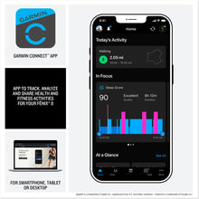 Load image into Gallery viewer, Garmin fēnix® 8 – 47 mm, AMOLED, Sapphire, Premium Multisport GPS Smartwatch, Long-Lasting Battery Life, Dive-Rated, Built-in LED Flashlight, Carbon Gray DLC Titanium with Pebble Gray Band