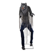 Load image into Gallery viewer, Haunted Hill Farm 7.0-Ft. Motion-Activated Towering Werewolf Animatronic