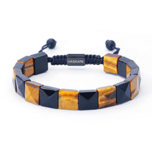Load image into Gallery viewer, Protection Crystals Beaded Bracelets for Men, HASKARE Men Beads Bracelet Unique Gift Ideas, Real Stone Tiger Eye Obsidian Bracelet for Father Son Gifts Birthday Christmas, Handmade Drawstring Men Jewe