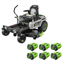 Load image into Gallery viewer, EGO Power+ Electric Riding Lawn Mower, 52" Deck with Zero Turn Radius, Includes (6) 56V 12.0Ah Batteries and Charger - ZT5207L