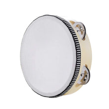 Load image into Gallery viewer, Hand Held Tambourine Drum 6 inch Bell Birch Metal Jingles Percussion Gift Musical Educational Drum Instrument for KTV Party Kids Games (6 inch)