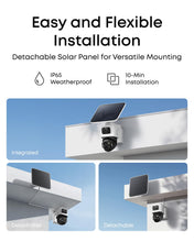 Load image into Gallery viewer, eufy Security eufyCam S4 2-Cam Kit, 4K Solar Wireless Outdoor Security System,3-Lens Bullet-PTZ cam, 360° Coverage,Cross-Cam Track, AI Facial Recognition, 8X Zoom,0 Monthly Fee,Expandable up to 16TB