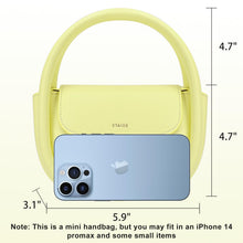 Load image into Gallery viewer, STAISE Designer Top Handle Shoulder Bags for Women, Trendy Mini Crossbody Purses, Women’s Leather Handbags with Straps (Light Yellow)