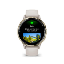 Load image into Gallery viewer, Garmin Venu 3S Soft Gold Stainless Steel Bezel 1.2-Inch AMOLED Touchscreen Display Smart Watch with 41mm Ivory Case and Silicone Band
