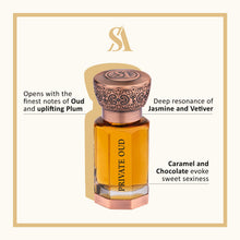 Load image into Gallery viewer, Swiss Arabian Private Oud for Unisex-Sultry Gourmand Concentrated Perfume Oil-Luxury Fragrance From Dubai-Long Lasting Artisan Perfume With Notes Of Plum,Rose,Vetiver And Vanilla-0.4 Oz