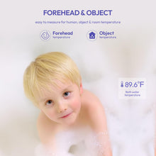 Load image into Gallery viewer, Forehead Thermometer for Adults, Kids & Babies, No-Touch Digital Thermometer with LCD Backlight Display, Fever Alarm and 1s Instant Reading - Purple