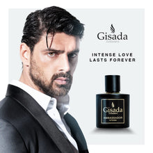 Load image into Gallery viewer, Gisada Switzerland Mens Eau De Parfum Fragrance, Perfume + Cologne for Men (Fresh Citrus, Fruity, Floral, Spicy, Warm + Woody) Ambassador Intense, 100mL/3.3oz