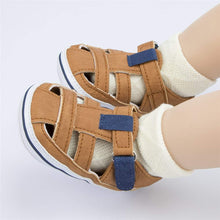 Load image into Gallery viewer, Meckior Summer Baby Infant Boys Beach Sandals Canvas Toddler Soft Sole Non-Slip Closed Toe First Walkers Shoes