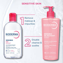 Load image into Gallery viewer, Bioderma Sensibio H2O Micellar Water, Duo Pack Makeup Remover Cleanser, Gentle for Skin, Fragrance-Free & Alcohol-Free, Gentle Face Cleanser for Sensitive Skin