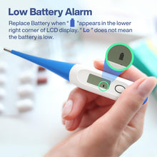 Load image into Gallery viewer, Boncare 10 Seconds Oral Thermometer for Adults and Kids - Accurate & Safe Rectal Thermometer for Baby with Fever Alarm, Digital Thermometer (Light Blue)