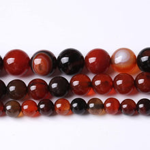 Load image into Gallery viewer, 90PCS 4MM Red Persian Agate Natural Gemstone Round Stone Beads for Jewelry Making DIY Energy Stone Healing Power Bracelet 15"
