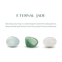 Load image into Gallery viewer, ETERNAL JADE .925 Sterling Silver 18K Yellow Gold Plated Genuine Green Jade Link Bracelets for Women - Hypoallergenic Good Fortune Chinese Motif, Elegant Nephrite Silver Bracelets for Women 7.25 inch