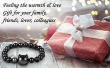 Load image into Gallery viewer, Money Attraction Cat Bracelet - Black Obsidian Women Bracelets -Wealth Prosperity Abundance Stone Bead Bracelet, Entrepreneur Business Luck Beaded Bracelets,Spiritual Mood Energy Cute Protection Stretch Bracelet,Good Luck Feng Shui Bracelets For Women Gif
