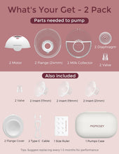 Load image into Gallery viewer, Momcozy M5 Smart APP Controlled Wearable Breast Pump, Hands-Free Wireless Electric Pump, 3 Modes 9 Suction Levels, BPA-Free, Portable Lightweight, 24mm Flange, 2-Pack Cozy Red