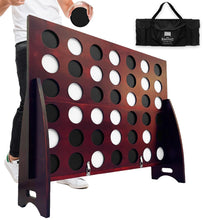 Load image into Gallery viewer, SWOOC Games - XL Giant 4 in A Row (4ft x 3ft) All Weather with Carrying Case & 60% Quieter Design - Giant Connect - 4 Outdoor Game - Giant Outdoor Games for Family - Jumbo Games - Giant Lawn Games