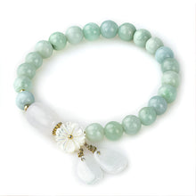 Load image into Gallery viewer, HL1971 Natural Jade Bracelet for Women Gradient Green Jade Bead Elastic Bracelet, Suitable for Christmas, Thanksgiving