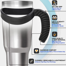 Load image into Gallery viewer, CHILLOUT LIFE Handle for YETI Cup 30 oz - Ozark Trail 30 oz Tumblers, Comfortable Replacement Handle for 30 oz YETI Tumbler & More (Black Handle Only)
