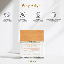 Load image into Gallery viewer, ARLYN Amber Floral and Woody Breeze Eau De Parfum, Perfume for Men & Women, Luxury Fragrance - Vegan, Cruelty-Free, and Eco-Conscious (1.7oz / 50ml)
