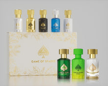 Load image into Gallery viewer, Jo Milano Collectors Edition Set Game of Spades 30 ml x 3 pcs (Emerald, Topaz, Bonus) + 10 ml x 5 pcs (Full House, Wildcard, Royal, Jackpot, Opal)