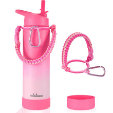 Load image into Gallery viewer, mininoo Insulated Stainless Steel Water Bottle with Straw and Lid for Sports, 24 oz, Sweet Peach