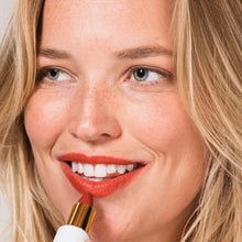 Load image into Gallery viewer, Ogee Full Bloom Sculpted Lipstick (Santana - Cherry Red) - Long Lasting Organic Lipstick with Jojoba Oil & Micro Hyaluronic Acid - 70% Organic Ingredients & Made in USA