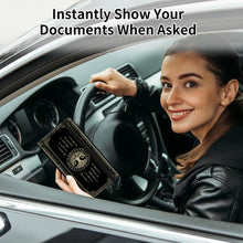 Load image into Gallery viewer, EDGFRTOIO Car Registration and Insurance Card Holder, Vehicle License Documents Glove Box Compartment Organizer Wallet, ID Card Holder for Car Essentials Automobile, Norse Mythology Viking
