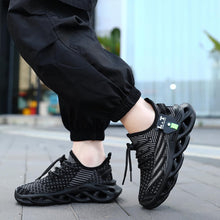 Load image into Gallery viewer, GLYGML Kids Shoes for Boys Girls Running Tennis Sneakers Athletic Walking Gym Sports Lightweight Breathable for Toddler/Little Kid/Big Kid All Black Size 12