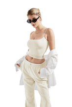 Load image into Gallery viewer, SUUKSESS Women Summer Y2K Going Out Crop Tops Sexy Square Neck Tank Top Casual Sleeveless Basic Camisole Shirts (White, S)