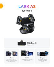 Load image into Gallery viewer, Hollyland LARK A2(2TX+1RX+Charging Case) Wireless Microphone, AI Auto-Limit