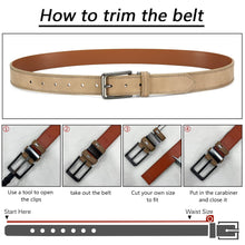 Load image into Gallery viewer, DOOPAI Men's Leather Belt - 1 3/8" Genuine Cowhide Dress Belt for Work, with Quick-Size Adjuster Golf & Casual