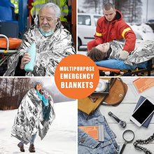 Load image into Gallery viewer, QIO CHUANG Emergency Mylar Thermal Blankets -Space Blanket Survival kit Camping Blanket (4-Pack). Perfect for Outdoors, Hiking, Survival, Bug Out Bag ,Marathons or First Aid 1