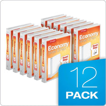 Load image into Gallery viewer, Cardinal 1 Inch 3 Ring Binders, White, 12 Pack, Round Ring Binder, Holds 225 Sheets, PVC Free, Customizable Covers, 2 Pocket View Binders for Office and School Organization