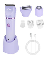 Load image into Gallery viewer, Ufree Bikini Trimmer Electric Razors for Women, Ceramic Blade Body Hair Trimmer, IPX7 Waterproof Rechargeable Lady Shaver, Personal Groomer for Legs & Pubic Hair, Gifts for Women, Purple