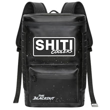Load image into Gallery viewer, SHITI Coolers Cooler Backpack for Camping, Travel, Beach, Soft Lunch Box for Food, Drinks & Ice, Portable, Waterproof 24 Hr Insulated Bag with Shoulder Straps, Customizable, The Blackout, 15 Cans