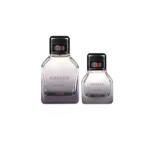 Load image into Gallery viewer, TUMI AWAKEN 08:00 GMT Gift Set - Refreshing Cologne for Men with Woody Fragrance Notes - 3.4 oz & 1.0 oz Eau de Parfum