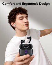 Load image into Gallery viewer, TAGRY Bluetooth Headphones True Wireless Earbuds 60H Playback LED Power Display Earphones with Wireless Charging Case IPX5 Waterproof in-Ear Ear buds with Mic for TV Smart Phone Laptop Computer Sports