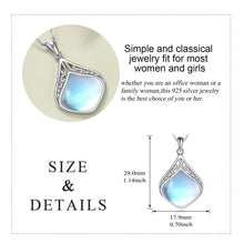 Load image into Gallery viewer, YAFEINI Moonstone Necklace Gifts Sterling Silver Vintage Filigree Teardrop Pendant Necklace Jewelry Gifts for Women