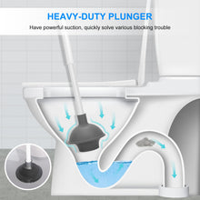 Load image into Gallery viewer, SetSail Toilet Brush and Plunger Set, Toilet Plungers for Bathroom Heavy Duty Toilet Bowl Brush and Holder Hidden Toilet Plunger and Brush Set for Deeply Cleaning