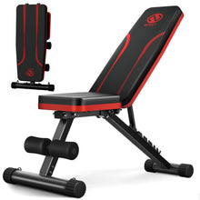 Load image into Gallery viewer, NFEET Adjustable Weight Bench for Full Body Workout, Foldable Workout Bench for Home Gym, Multi-Purpose Weight Bench with 3-Sec Folding& Fast Adjustment for Bench Press Sit up Incline Flat Decline