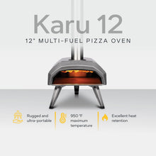Load image into Gallery viewer, Ooni Karu 12 Multi-fuel Outdoor Portable Pizza Oven - Reaches 950°F and Cooks 12 Inch Pizzas in 60 Seconds. Versatile Wood or Propane Gas Fired Grill with Pizza Stone