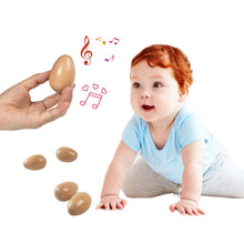 Load image into Gallery viewer, Musfunny Wood Musical Eggs Shakers, 4pcs Egg Maracas Shakers Wooden Hand Percussion Instrument for Musical Education Party Classroom Prizes (Natural Wood)