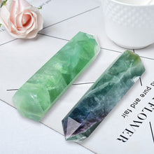 Load image into Gallery viewer, MOGEMT Natural Green Fluorite Obelisk Tower Large Healing Crystal Wand 6 Faceted Point Reiki Chakra Meditation Therapy 1.5-2.0 LBS