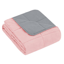 Load image into Gallery viewer, yescool Weighted Blanket (10 lbs, 41" x 60", Pink & Grey) Cooling Heavy Blanket, Perfect for 90-110 lbs, Breathable Throw Blanket Gifts with Premium Glass Bead, Machine Washable