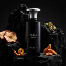 Load image into Gallery viewer, ASSAF Rebel Perfume 150 ml | Bold & Fearless Apple & Mandarin Fragrance | Cardamom & Caramel | Unconventional Signature Scent