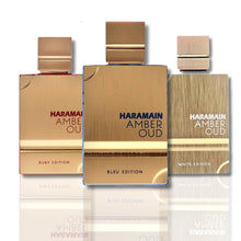 Load image into Gallery viewer, Al Haramain Amber Oud Ruby Edition, Bleu Edition & White Edition EDP - 60ML (2.0 Oz). (Value Pack)
