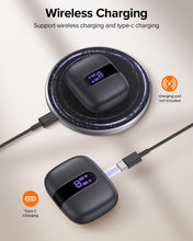 Load image into Gallery viewer, TAGRY Bluetooth Headphones True Wireless Earbuds 60H Playback LED Power Display Earphones with Wireless Charging Case IPX5 Waterproof in-Ear Ear buds with Mic for TV Smart Phone Laptop Computer Sports