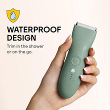 Load image into Gallery viewer, MERIDIAN The Trimmer Original - Body Hair Trimmer for Men, Electric Shaver for Pubic Hair, Chest, Legs & Bikini, Waterproof & Rechargeable, Sage