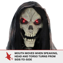 Load image into Gallery viewer, Haunted Hill Farm 7.0-Ft. Motion-Activated Rotting Reaper Animatronic