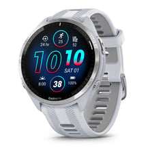 Load image into Gallery viewer, Wearable4U - Garmin Forerunner 965 Premium GPS Running and Triathlon 47mm Smartwatch with AMOLED Touchscreen Display, Titanium Bezel with Whitestone Silicone Band with White Earbuds Bundle